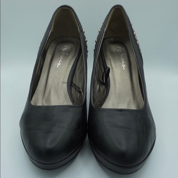 Black Heels with Gold Rivets - Picture 4 of 4